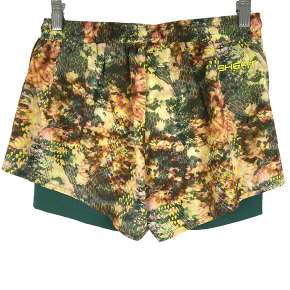 Shefit‎ Shorts Multicolored Print Athletic Polyester Blend Women's Small - Picture 4 of 8